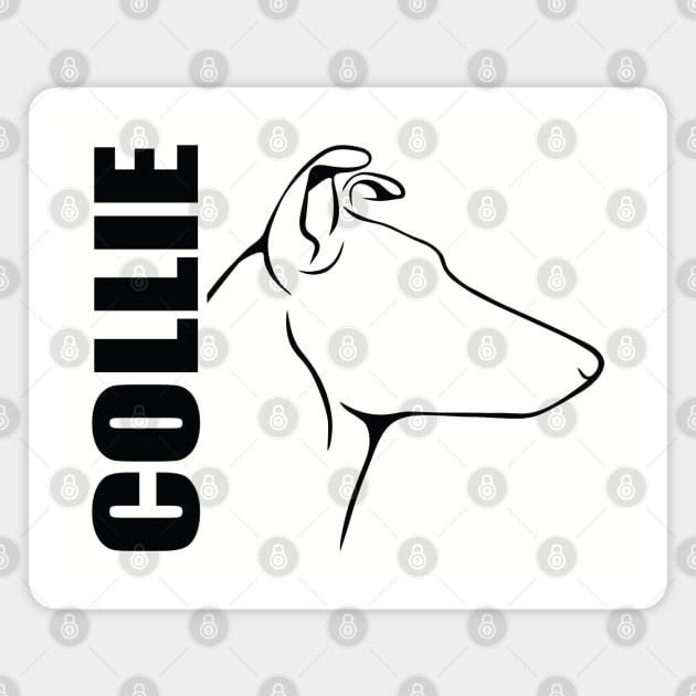 Proud Smooth Collie profile dog lover Magnet by wilsigns